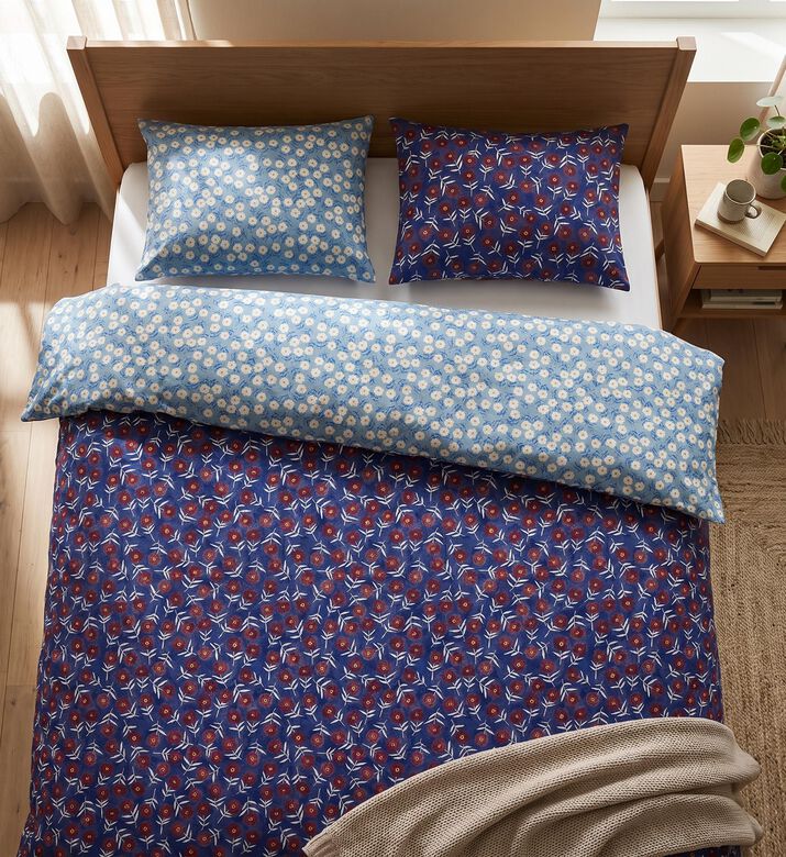 Essenza Blooming Ballet Bed Set 200x220, 60x70 Cm, Navy, 200x220-cm, Packshot View
