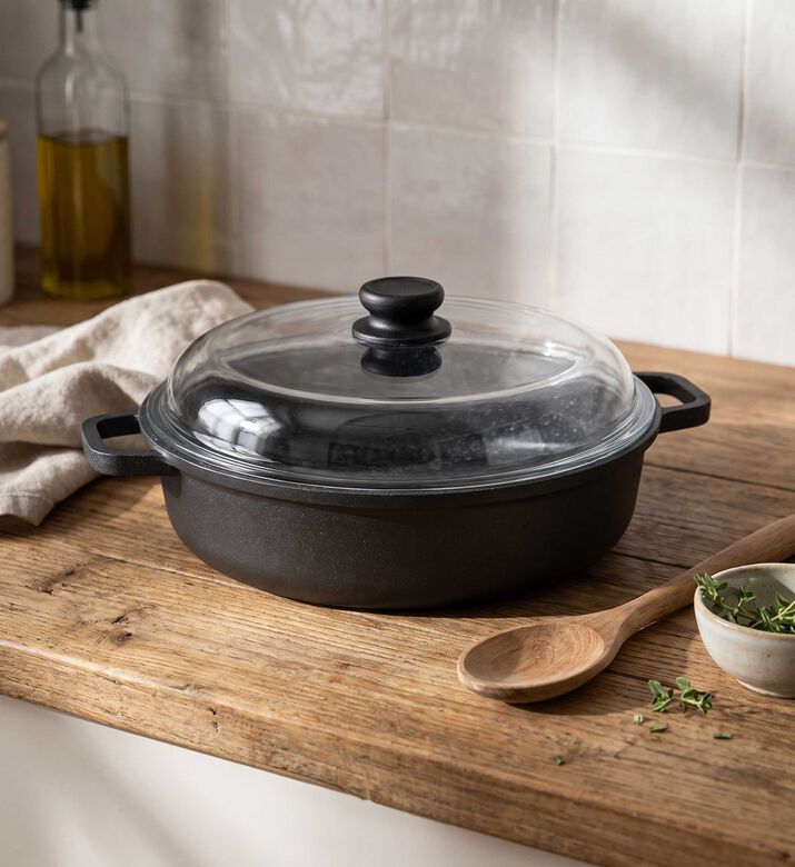 Risoli Granito Lidded Sauce Pan, Packshot View