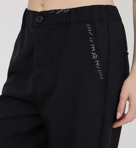 Logo-embroidered High-waist Pants