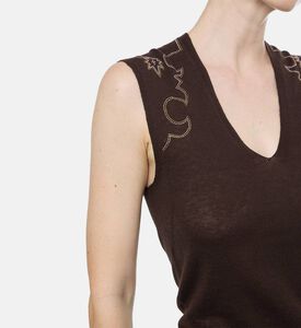 Zadig et Voltaire Knit V-neck Sleeveless Top, Model View