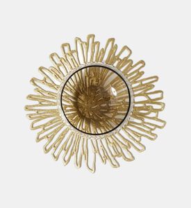 طقم قواعد الأكواب المضغوطة مزينة بالذهب 6 قطع