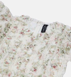 Floral Embroidered Ruffled Dress