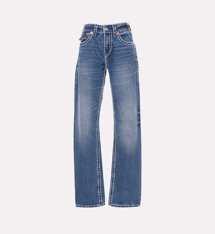 Contrast Stitching Coin Pocket Bootcut Jeans