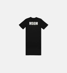 فستان بنمط تيشيرت قطن جيرسيه قابل للسحب