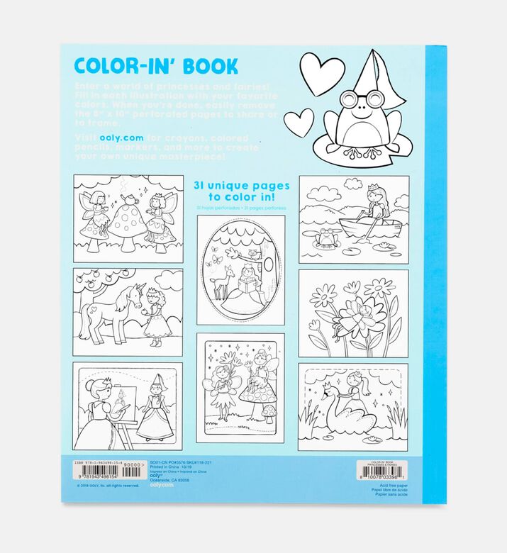 Ooly Color Book Princesses Fairies, Packshot View