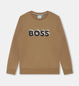 سويت شيرت بشعار منقوش للصبيان