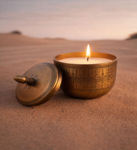 Tohfa Luxe Zariya Brass Oud Candle, Packshot View