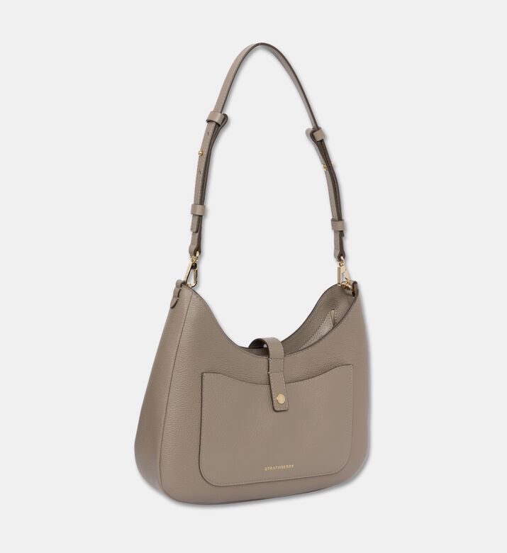 Strathberry Kite Fine Grain Leather Sling Bag, Taupe, Packshot View