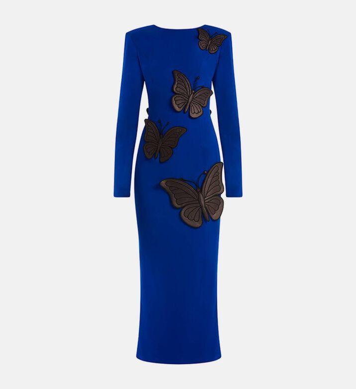 Libere Midi Crepe Dress Sleeve