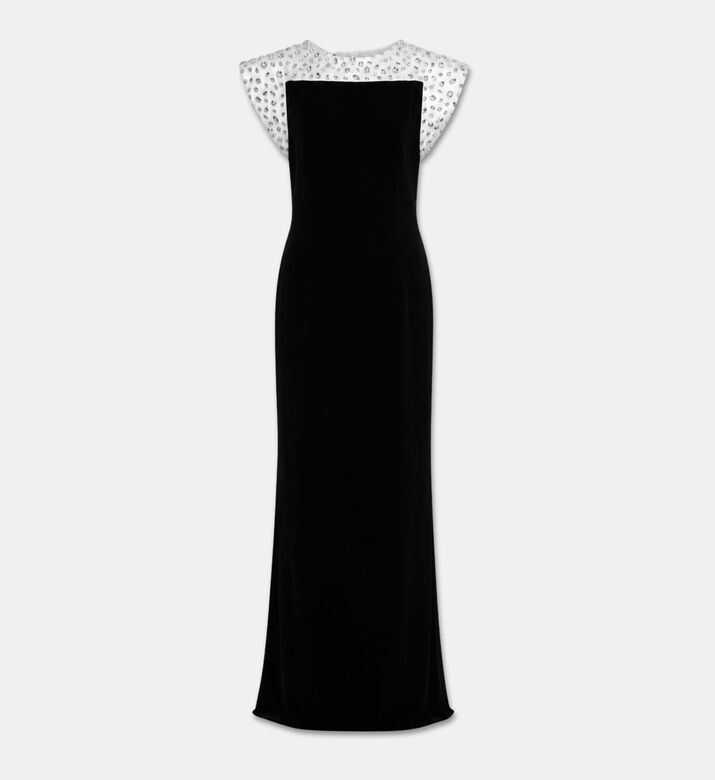 Jean Louis Sabaji Crepe Baguette-embroidery Gown, Packshot View