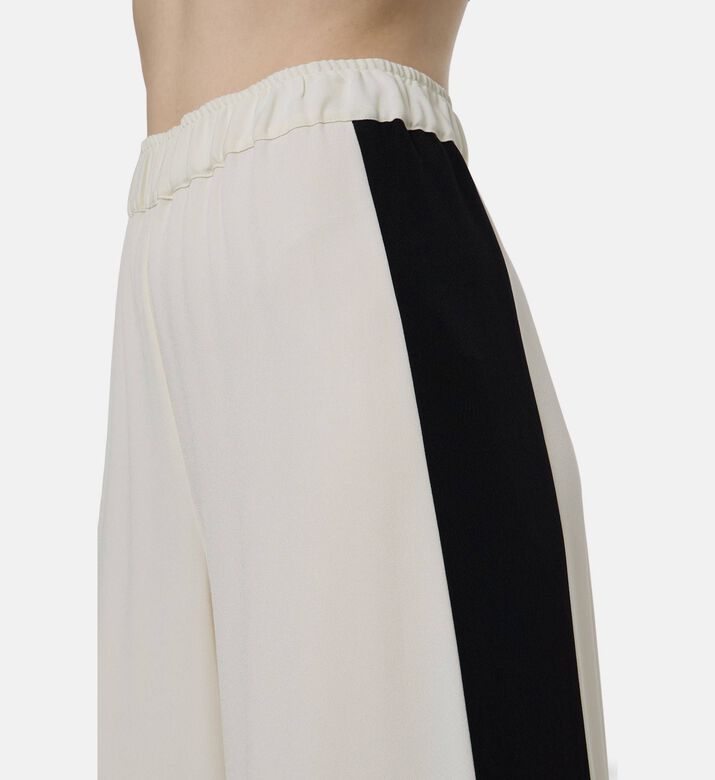 Beatrice B Side Stripe-print Wide-leg Pants, Model View