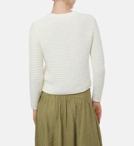 Ba and Sh Side Button-detail Long-sleeve Sweater, Grey, M, Model View