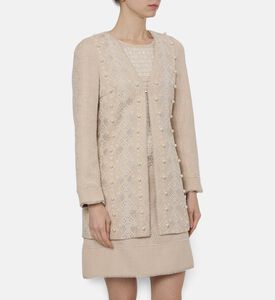 Edward Achour Paris Pearl Embroidery Coat, Model View