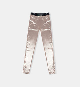 Girl Metallic Coated Leggings