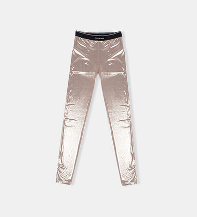 Girl Metallic Coated Leggings