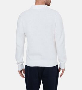 قميص بولو محبوك بدون أزرار