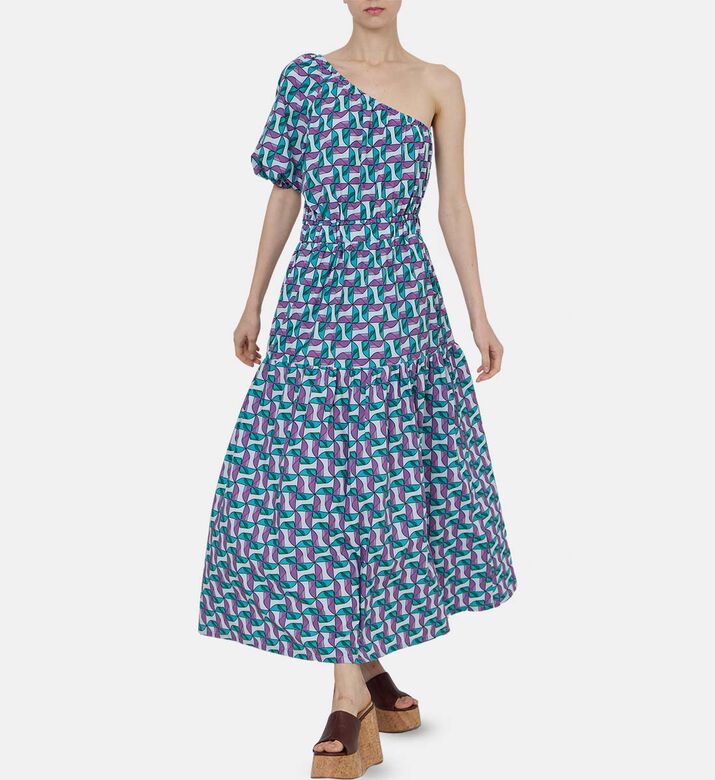Pinwheels One-shoulder Dress
