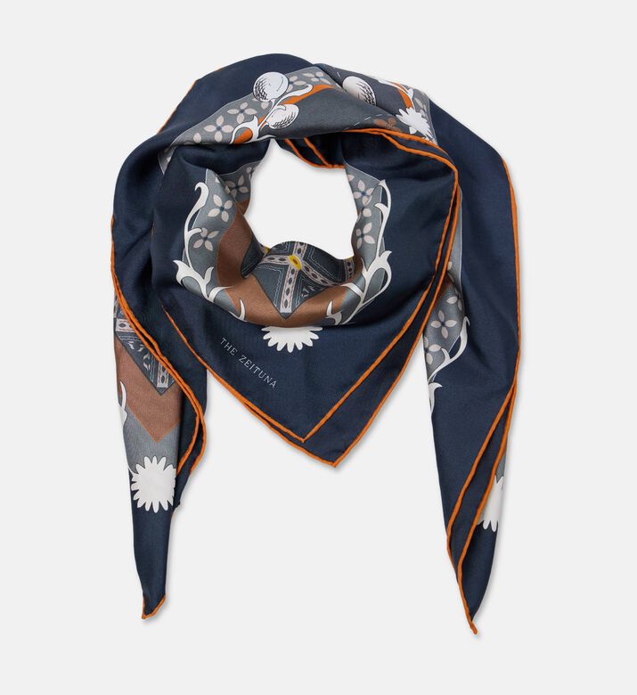 The Zeituna Sacred Hour Silk Tapestry Square Scarf, Packshot View