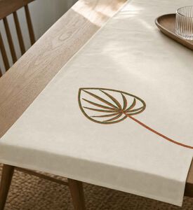 Home Deco and More Leaf Embroidered Table Runner, Model View