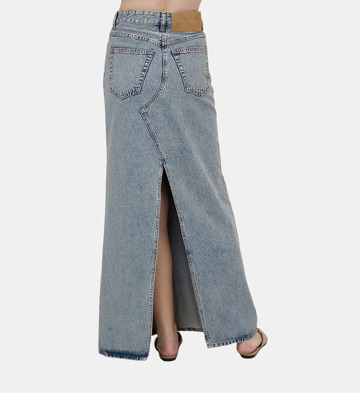 تنورة طويلة دنيم بـ 5 جيوب