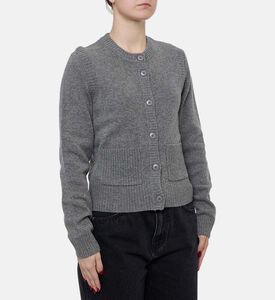 Samsoe Round Neck Button Closure Cardigan, Model View