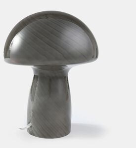Cozy Glass Mushroom-shaped Table Lamp, Grey, 18.5-cm, Packshot View