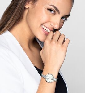 ساعة دائرية من فولاذ مقاوم للصدأ