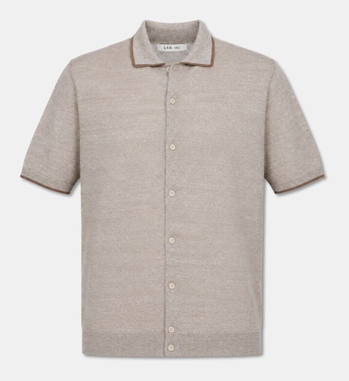 L.B.M Open-weave Buttoned Knit Shirt, Packshot View