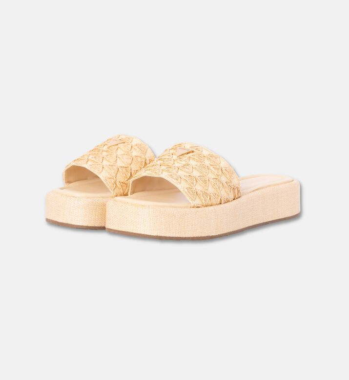 Schutz Shoes Sabot Bordado Cia, Natural, Eu-39, Packshot View
