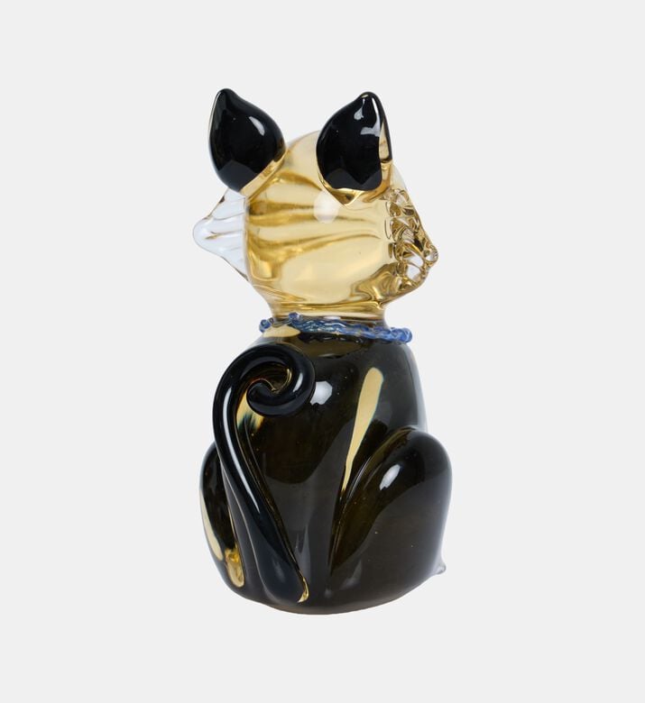 منحوتة قطة كريستالية ملكية