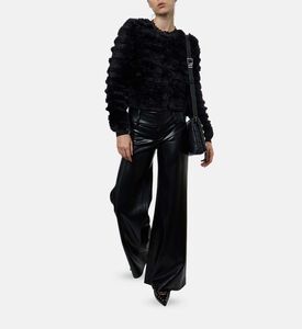 Alice and Olivia Faux Fur Long-sleeve Jacket, Model View