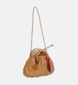 Hereu Leather Foulard-detail Tote, Camel, Packshot View