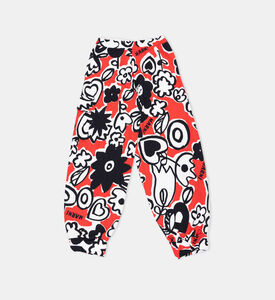 بنطال صوف بنقشة أزهار على كامله