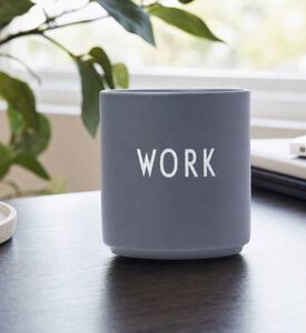 Design Letters Favorite Occasion Work Engraved Mug 8 X 8.5 Cm, Grey, Model View