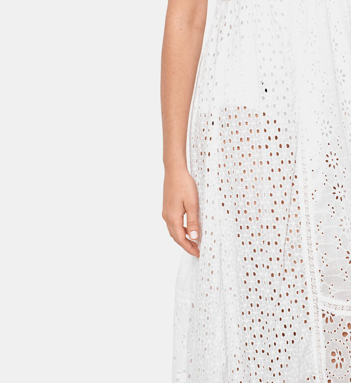 Embroidered Patchwork Maxi Dress