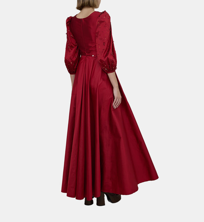 Bead Sequin Embellished Flared Dress Bead Sequin Embellished Flared Dress