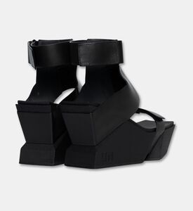 UN United Nude Cow Leather High-wedge Heel Sandals, Black, Eu-41, Packshot View