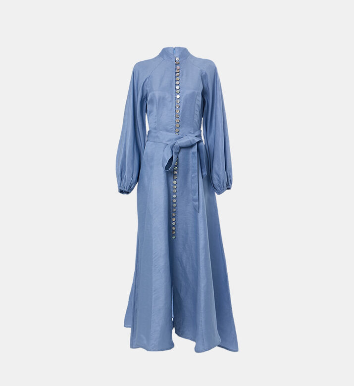 Carter and White Nadi Bishop Sleeves Waist-tie Dress, Packshot View