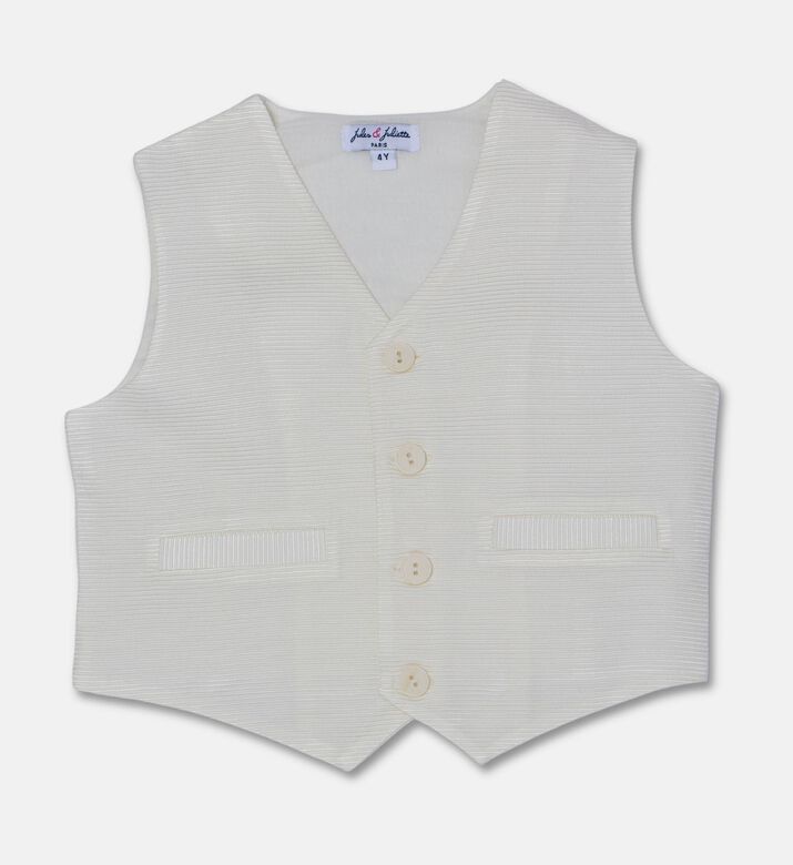 Jules & Juliette Paris V-neck Buttoned Knit Vest, Packshot View