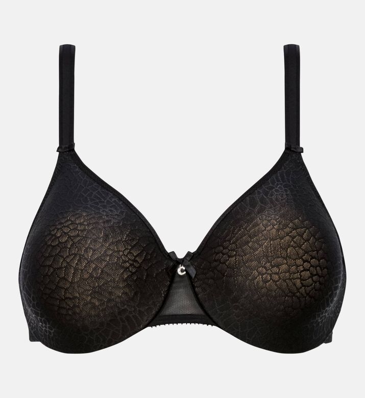 Chantelle Lace Underwire T-shirt Bra, Black, 105, E, Packshot View