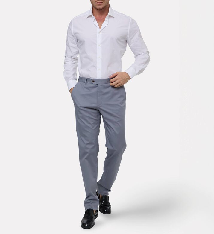 Corneliani Tailored Stretch Trousers, Blue, 54, Model View