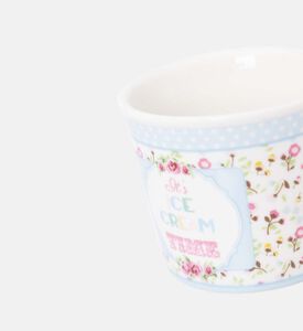 Easy Life Porcelain Floral Design Ice Cream Bowl, Packshot View