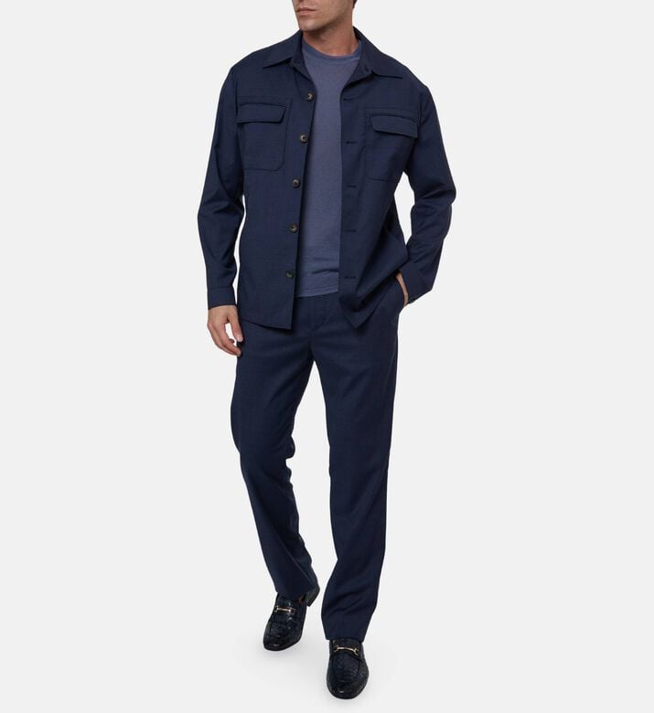Pal Zileri Flap Chest Pockets Straight-cut Overshirt, Model View