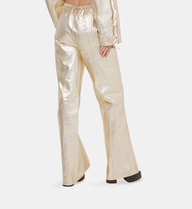 Palazzo Laminated Leather Pants