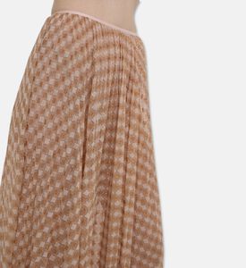 Forte-Forte Elastic Waistband Pleated Skirt, Model View