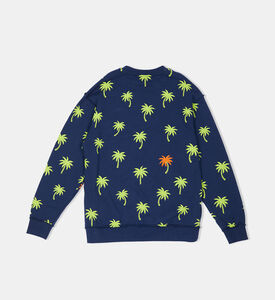 Cotton Palm Tree-print Sweatshirt Cotton Palm Tree-print Sweatshirt