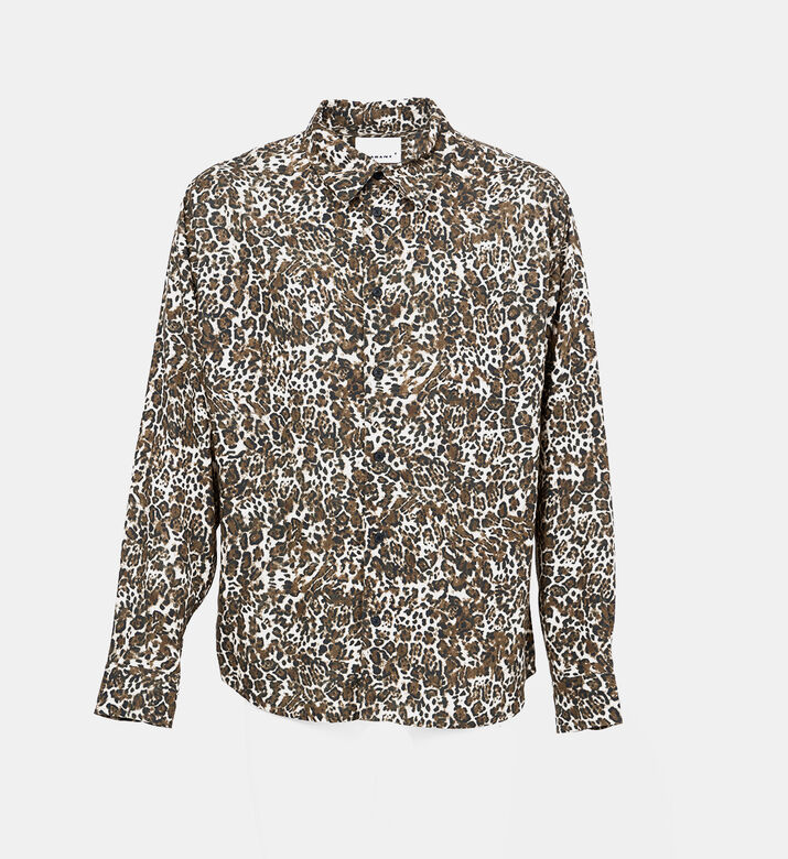 Leopard-print Button-down Shirt Leopard-print Button-down Shirt