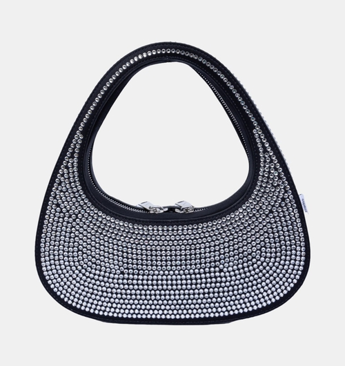 Crystal-embellished Baguette Swipe Bag