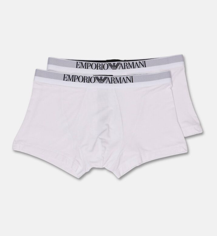 Emporio Armani Elastic Waistband Briefs Set, White, S, Packshot View