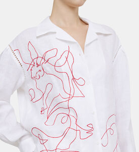 Embroidered Hemp Shirt